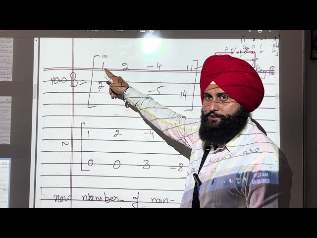 Vector Space Row Space Column Space 21/10/23 by Prof Rajpal Singh #rajpalmath Government College mlk