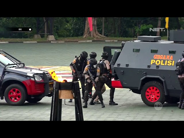 Aksi Para Polisi yang Menegangkan dan Menghibur Para Penonton di Porsimaptar 2018