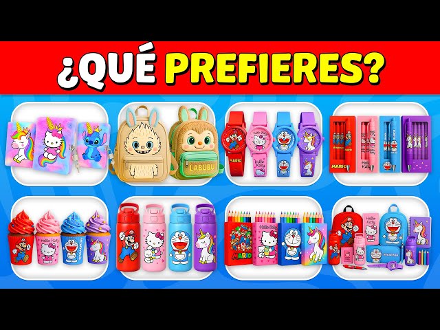 ¿Qué PREFIERES? | Elige tu MATERIAL ESCOLAR🌈🎒✨ | Quiz Bee Español