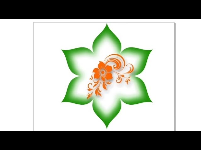 CorelDRAW me creative floral design 🌸CorelDRAW Floral Design Tutorial in 1Second......