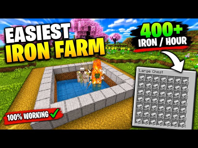 Minecraft Iron Farm Tutorial | Easy & Fast Iron Farm #maincraft 