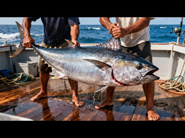 Fresh Tuna Fillet Cutting Process from Indonesian Fish Market 🇮🇩🐠