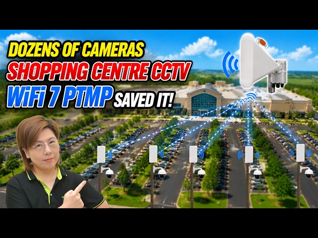 How We Installed Dozens of CCTV Cameras Surveillance For Shopping Centre Without Digging