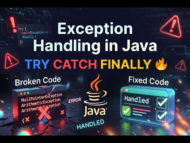 Exception Handling in Java | Try Catch Finally Explained with Examples 🔥