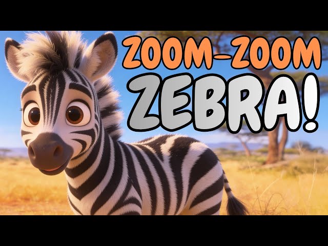 Zebra Song🦓 | Fun Kids Song About Zebras | Animal songs | Zoom Zoom Zebra