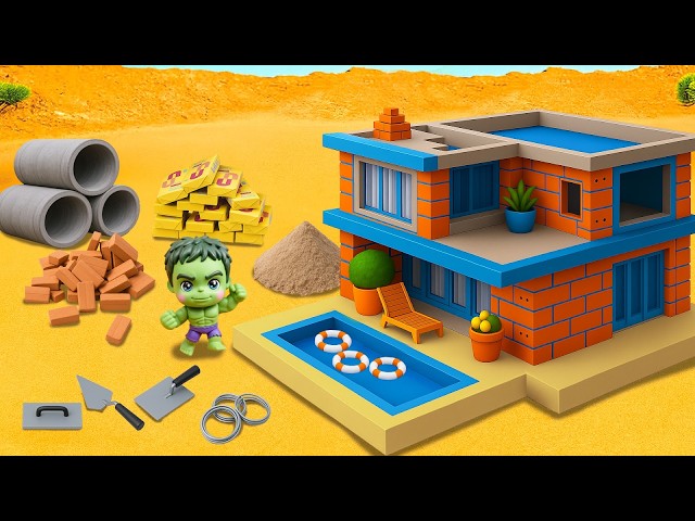 DIY Science Project Mini Water Well - How to Make a Modern Brick Building with Water Pool