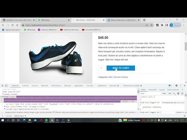 Cucumber Topic 2  Using Senario Outline and Slenium Integration 2022 12 06 16 07 04