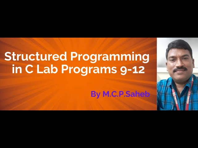 C Lab Programs 9-12