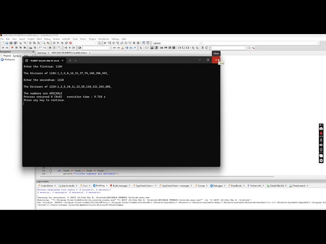 Amicable Numbers - C Programming Language