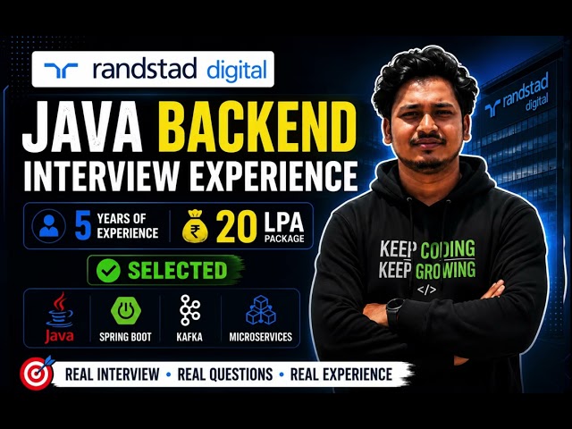 Randstad Digital Java Backend Interview Experience | 2026 |    5 YOE | 20 LPA | Selected ✅ 