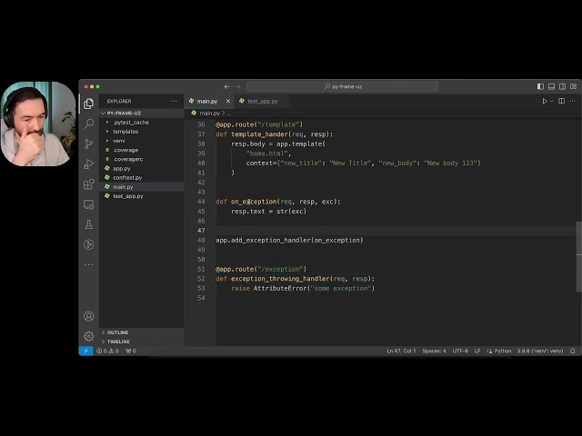O'z Python Frameworkingizni quring. Custom Exception Handler. 10-dars.