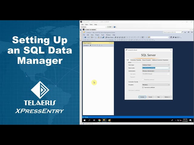 XPressEntry - Setting Up an SQL Data Manager