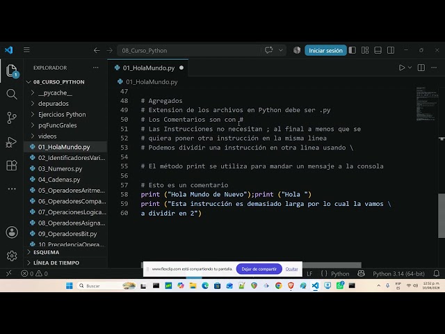 Class 01 Hello World Python Course