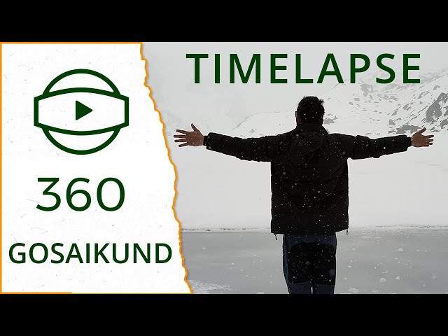 VR 360 | ICE GOSAIKUND | LIVE SNOWFALL | GOSAIKUND | LANGTANG | 360 VIDEO