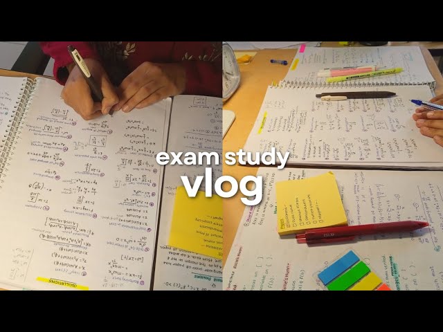 Exam study vlog | pulling through an intense study day (after an all nighter)