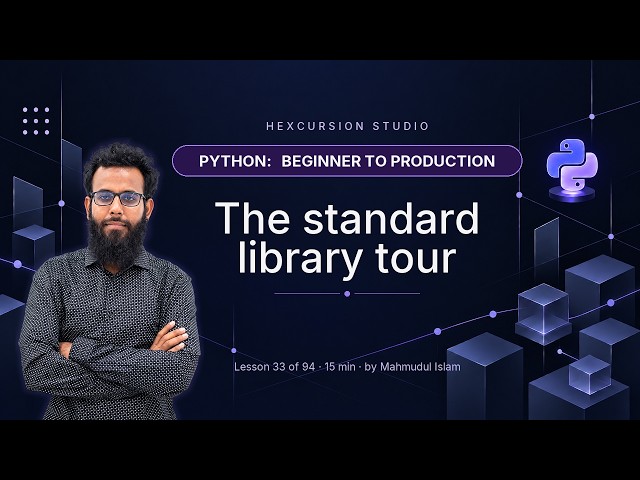 The standard library tour | Python 33/94