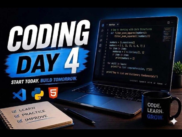 🔴Watch live: Coding Day-4🔴Sorry for delay !