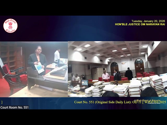 20 January 2026 | Court No. 551 | Live Streaming of the Court proceedings.