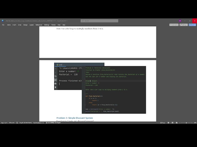 Python Problems: Functions, Loops, Conditionals