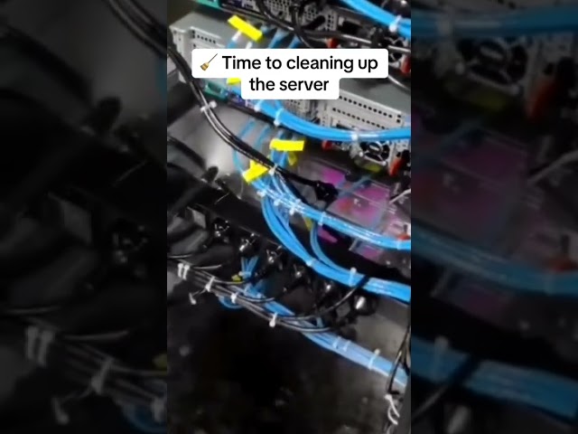 Server room cleanup  Have you cleaned the server before #network #serverroom #datacenter #shorts