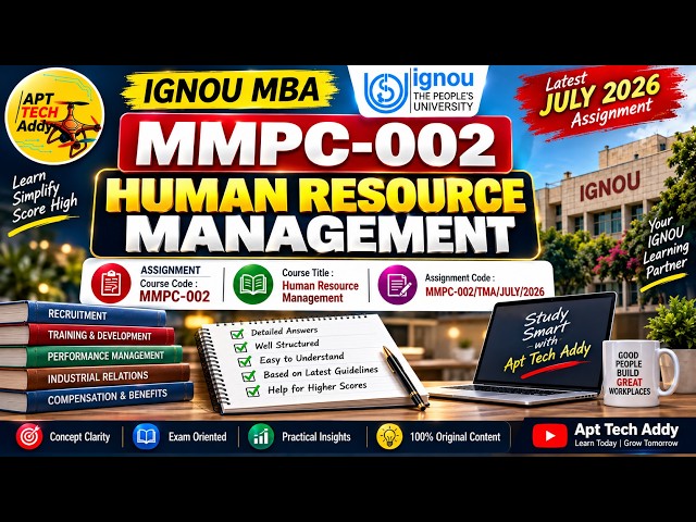IGNOU MBA MMPC-002 Solved Assignment 2026-27 | All Questions Solved & Explained