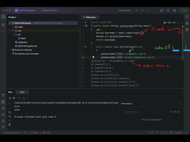 Java String Methods & .equals() | substring(), indexOf() | AP Computer Science A | Waddy Class 17