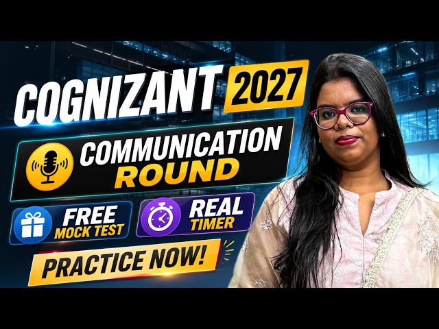 Cognizant 2027 Communication Round Explained 🎤 FREE Mock Test + Real Timer