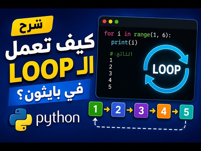 شرح الـ Loop في Python للمبتدئين | افهم فكرة التكرار بسهولة
