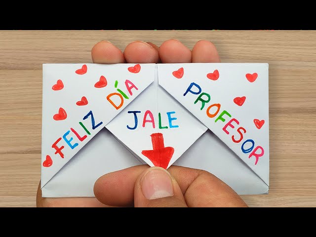 Tarjeta con mensaje secreto para el día del maestro/profesor😘SURPRISE MESSAGE CARD FOR TEACHER'S DAY