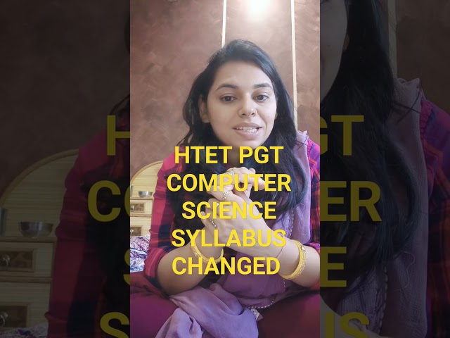 HTET PGT COMPUTER SCIENCE SYLLABUS CHANGED|| HOW TO PREPARE #nsclasses #computerscience