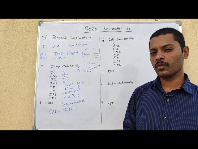 (8085) Branch Instructions in tamil