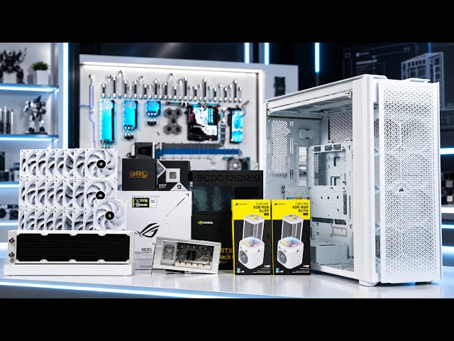 「BRO」$41,500 Whiteout Monster! RTX PRO 6000 96GB & 256GB RAM 36TB SSD Custom Build in Corsair 9000D