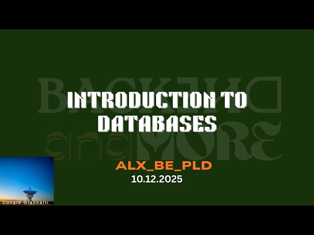ALX Backend SWE Peer Learning Session | Cohort 8 — (Week 8) Introduction to Databases