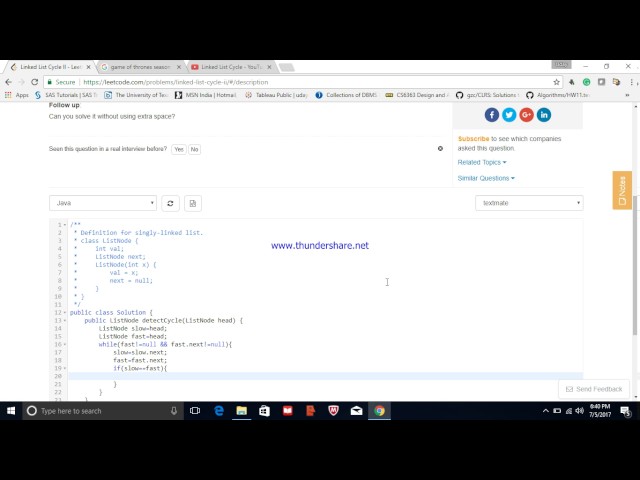 Leetcode 142  Linked List Cycle II