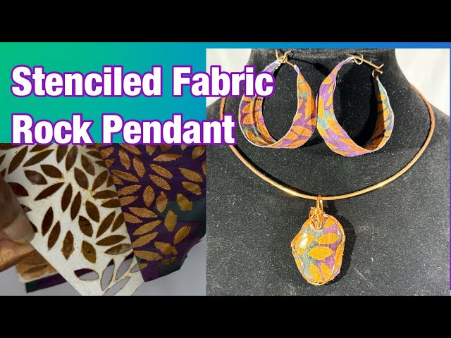 DIY Fabric stone pendant set