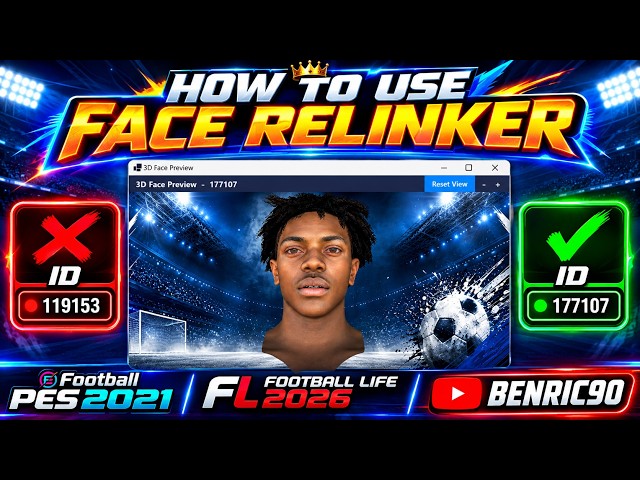 HOW TO USE FACE RELINKER ? EASY STEPS ! (PES 2021 & FOOTBALL LIFE 2026)
