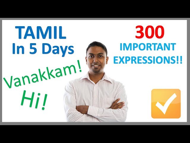Learn Tamil in 5 Days - Conversation for Beginners