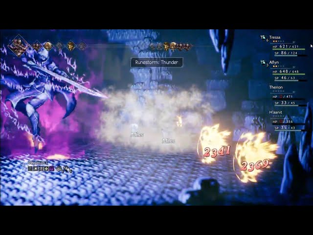 Octopath Traveler Balogar the Runelord Boss very low level (11)