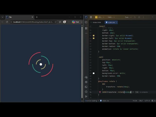 Design creative Circle Rotating Animation with Pure CSS classes!
