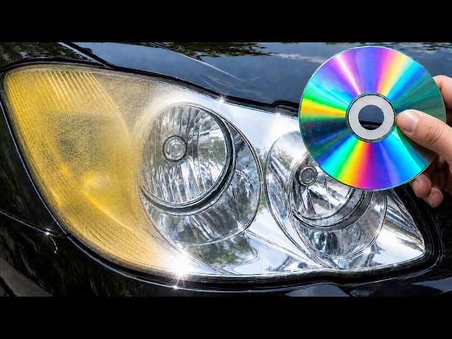 An Old CD Can Make Foggy Headlights Look Brand New in Minutes! Goodbye to Costly Auto Shop Repairs