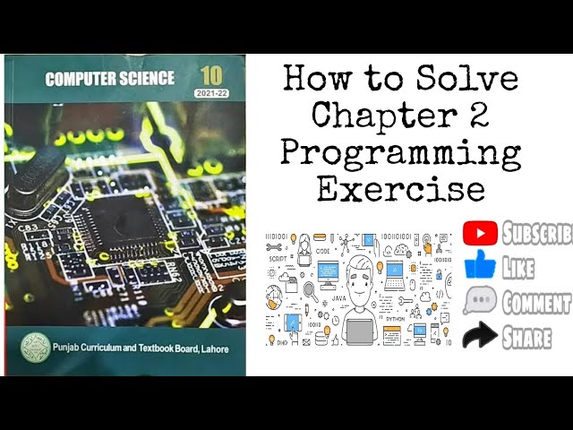 How to solve 10th class computer science chapter 2 Exercise |computer science | SSCPart2