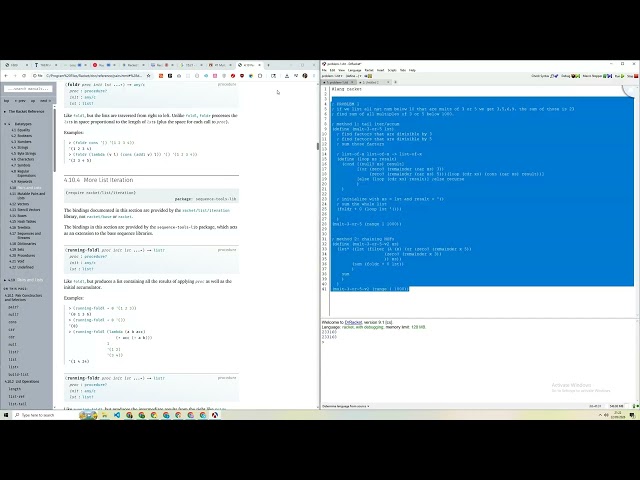 project euler in racket - problems #1 and #2 (self-learning)