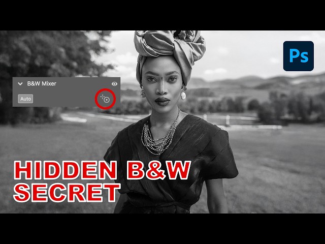 The ONE Button for PERFECT Black & White in Photoshop!