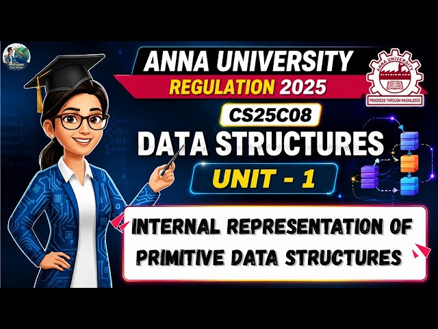 Internal Representation of Primitive Data Structures | CS25C08 | Anna University Regulation 2025