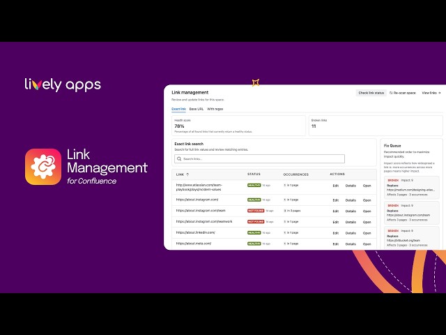 Link Management for Confluence