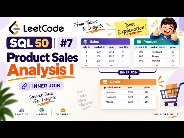 LeetCode SQL 50 #7 | Product Sales Analysis I | INNER JOIN