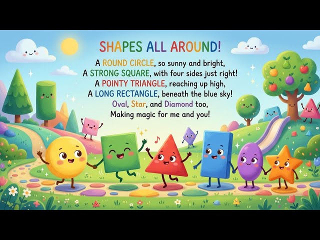 Shapes all around #kids#nurseryrhymes#fun#letsplay 