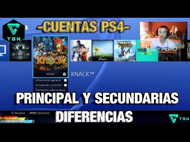 Cuenta Principal y Secundaria PS4 diferencias