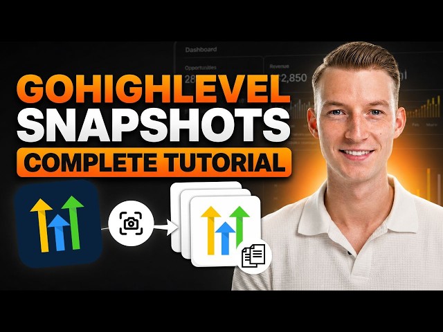 GoHighLevel Snapshots Tutorial For Beginners 2026 (fast & simple)