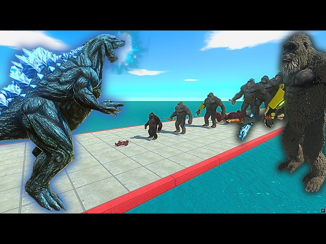 Can Godzilla Versions Survive 10 Levels of King Kong Evolution? | ARBS